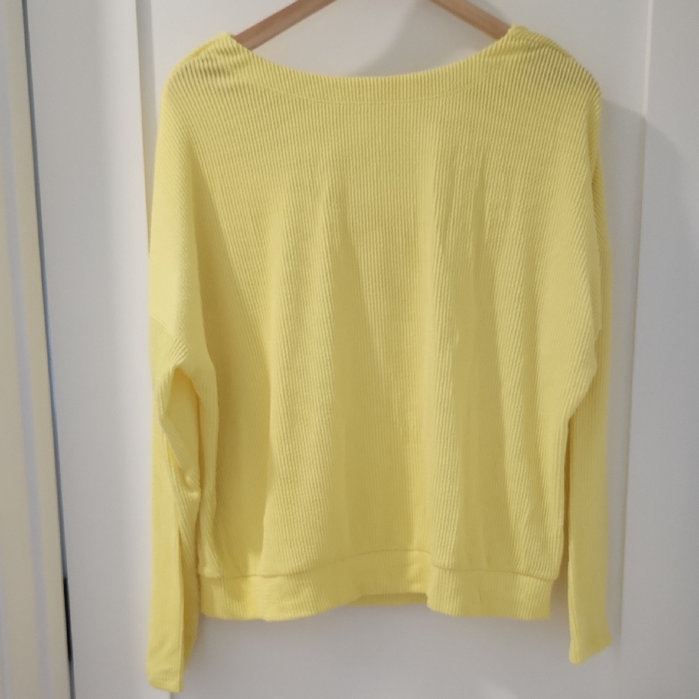 Anthropologie Maeve Soft Yellow Knit Top